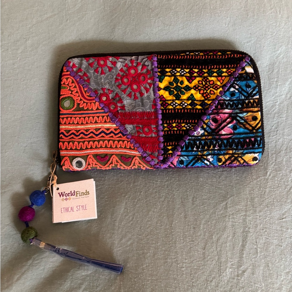 World Finds Multicolor Ethnic Style Women's Clutch, ethical style, brand new